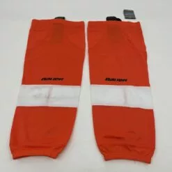 BAUER 900 SERIES HOCKEY SOCK SR L/XL - ORG/WHITE STRIPE