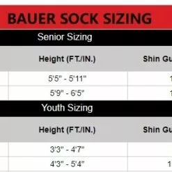 BAUER 900 SERIES HOCKEY SOCK SR L/XL - ORG/WHITE STRIPE -Sportwheels Outlet Store image 2739