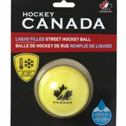 STREET HOCKEY BALL LIQUID FILLED 65MM 65G SOFT YELLOW