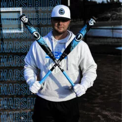 2022 LOUISVILLE GENESIS 2PC TM10 SLOPITCH BAT BLK-BLU -Sportwheels Outlet Store image 4205