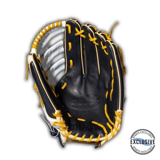 2021 Wilson A2000 SP13 13" Outfield Slow Pitch Glove Black-White/Blond 2 2021 Wilson A2000 SP13 13" Outfield Slow Pitch Glove Black-White/Blond - Image 2