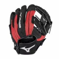 MIZUNO PROSPECT SERIES POWERCLOSE BASEBALL GLOVE 10" BLK/RED RHT