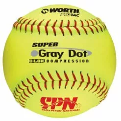 WORTH SUPER GRAY DOT 12" OPTIC ball