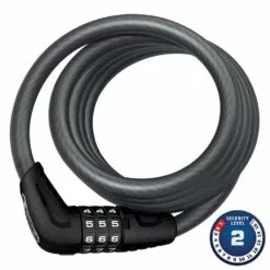 Abus, Star 4508K, Cable lock, Combo, 8mm, 150cm, Black