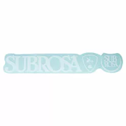Subrosa Sticker - 6.5" x 1" - White/Clear