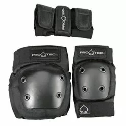 Protec 3 Pack Pad Set - Black Junior -Sportwheels Outlet Store image 9201