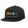 Thrasher Hat - Rainbow - Snapback- Black