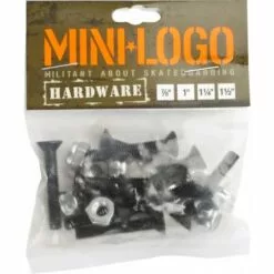 Mini Logo Hardware Black - 1" Phillips