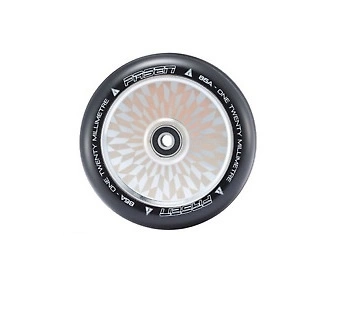 FASEN HOLLOW CORE SCOOTER WHEEL OFF CHROME/BLACK 120MM 2 FASEN HOLLOW CORE SCOOTER WHEEL OFF CHROME/BLACK 120MM - Image 2