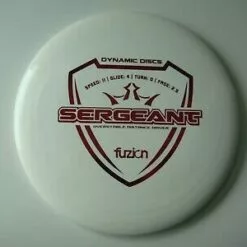 DYNAMIC DISCS FUZION DISC GOLF SERGEANT OVERSTABLE DISTANCE DRIVER WHITE
