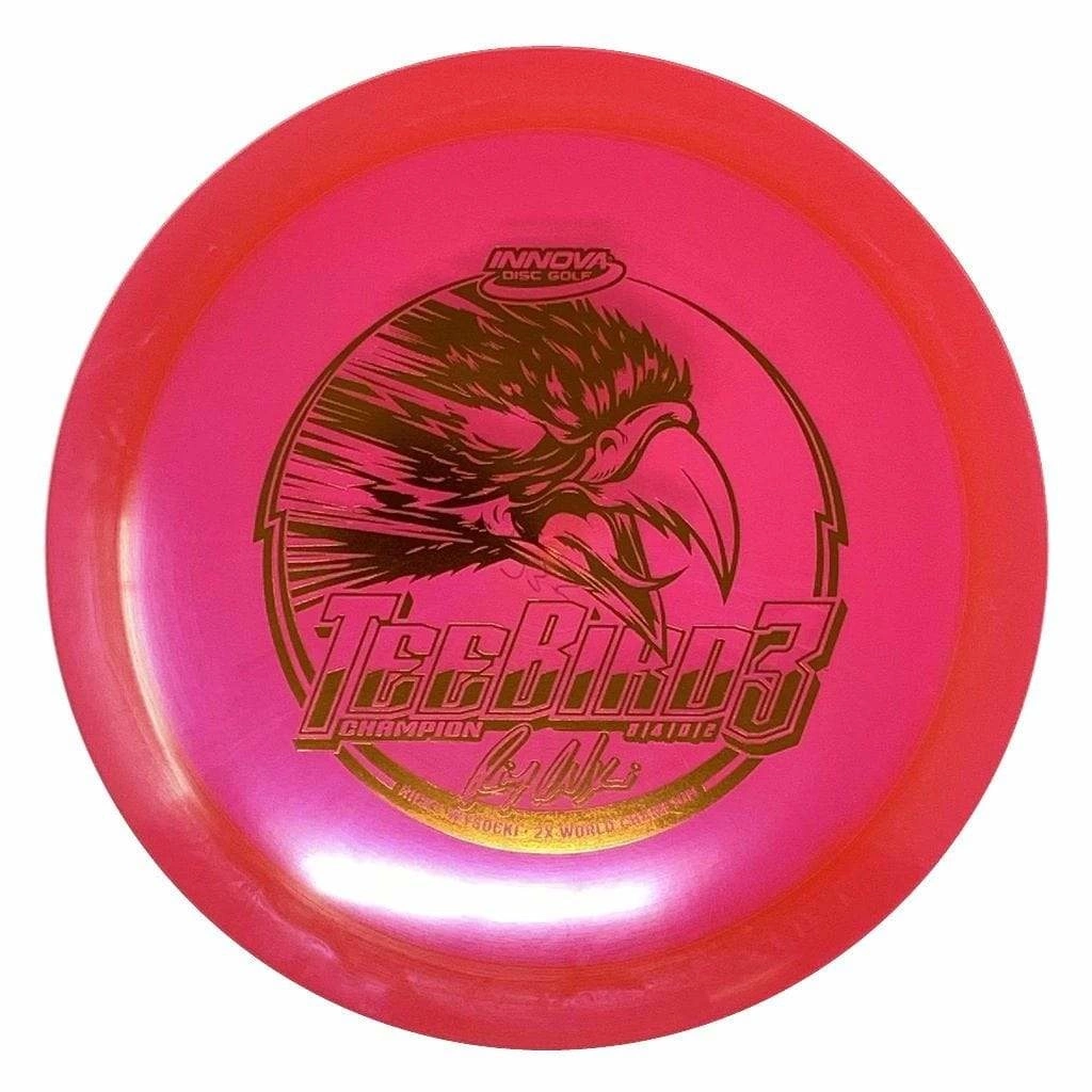 INNOVA DISC GOLF TEEBIRD 3 CHAMPION FAIRWAY DRIVER RICKY WYSOCKI SIGN. MAROON 1 INNOVA DISC GOLF TEEBIRD 3 CHAMPION FAIRWAY DRIVER RICKY WYSOCKI SIGN. MAROON